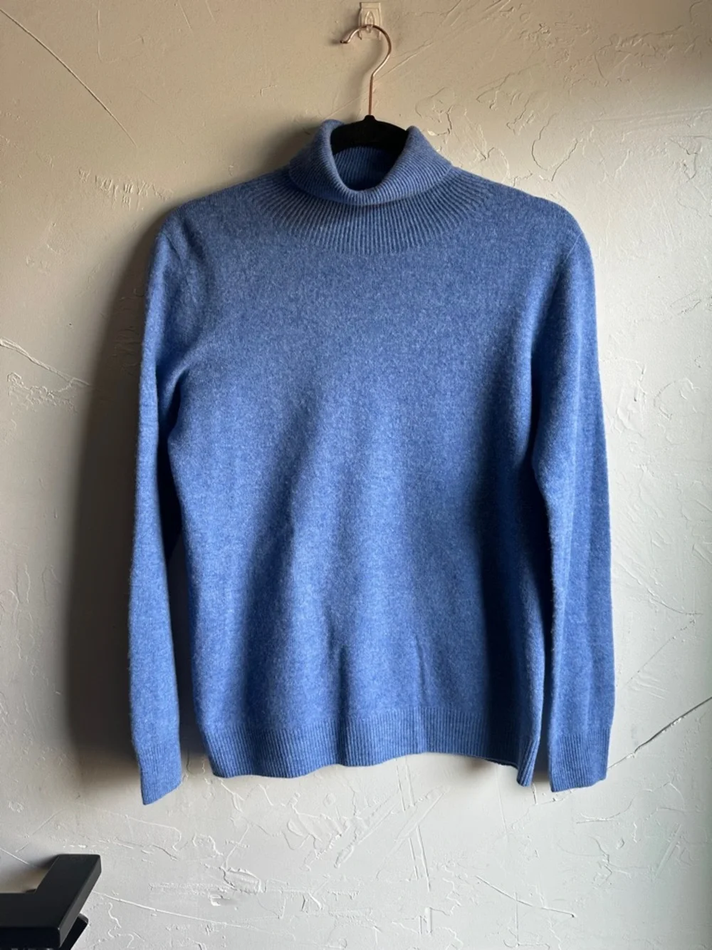 100% Merino Wool‎ Turtleneck Soft Minimalist Quiet Luxury Capsule Wardrobe Sz L